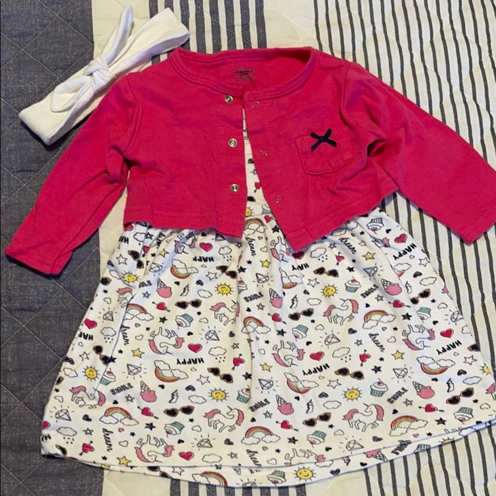 Dress, long sleeve, hair band